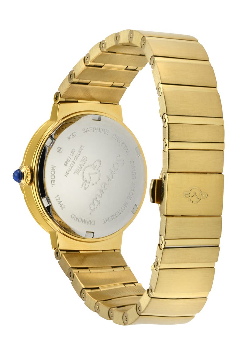 Sorrento Diamond Bracelet Watch, 32mm - 0.013ct., Alternate, color, GOLD