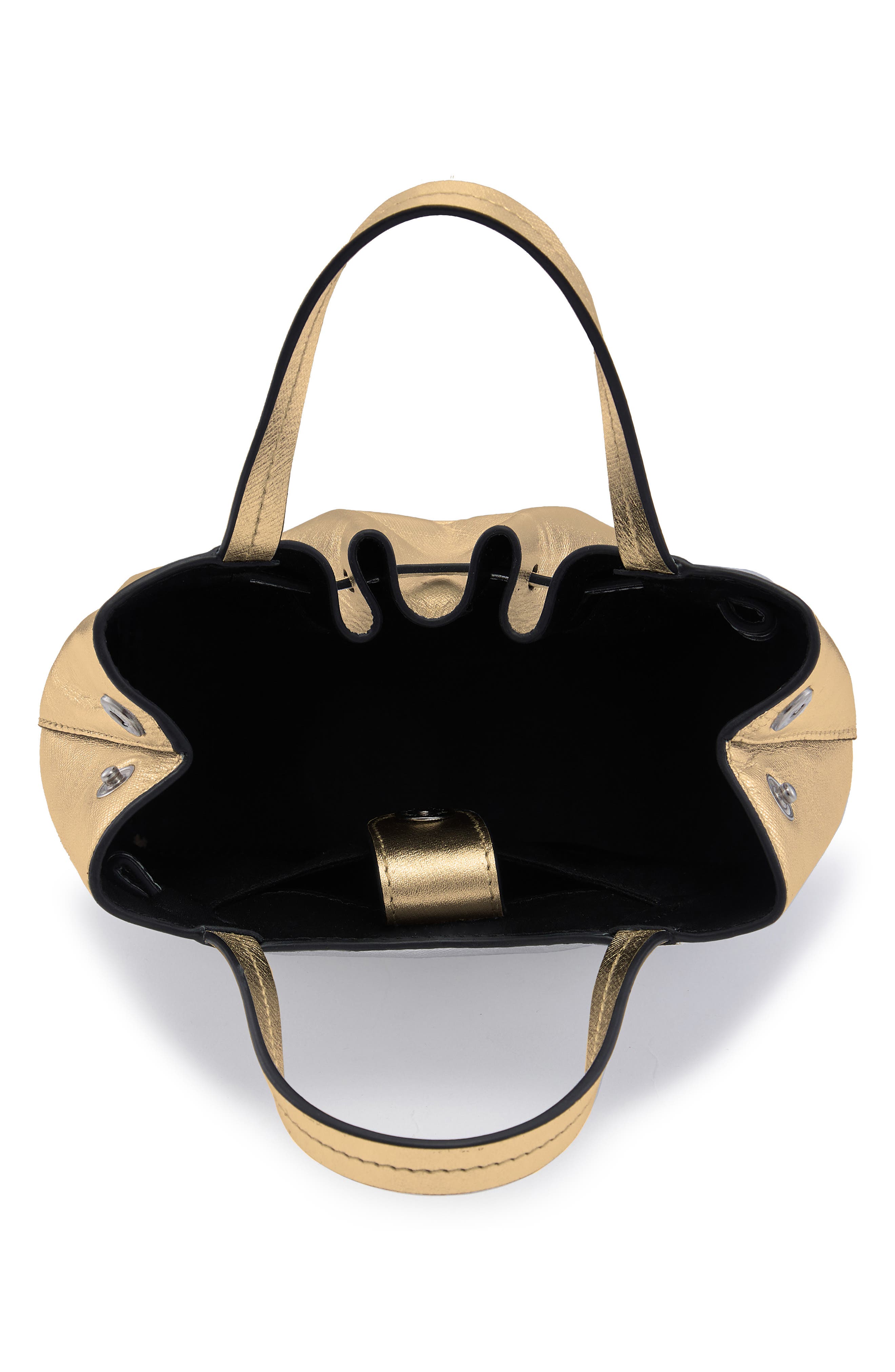behno Mini Katrina Metallic Leather Crossbody Tote, Alternate, color, Gold