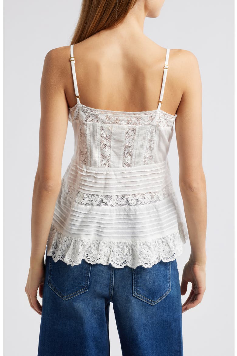 Charlieann Lace Camisole, Alternate, color, BRIGHT WHITE