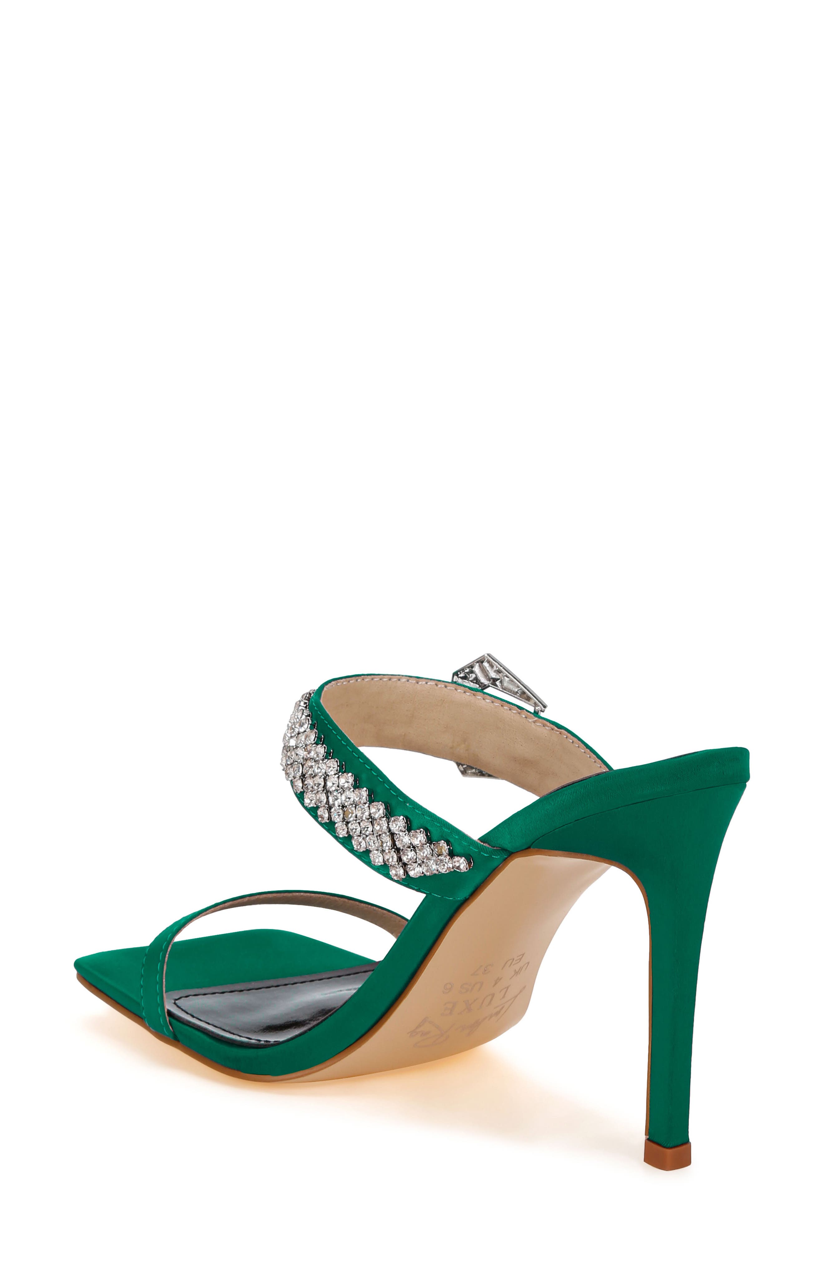 Vitrlne Slide Sandal, Alternate, color, GREEN SATIN