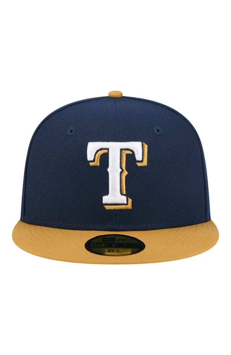 New Era Men's New Era Navy/Khaki Texas Rangers Two-Tone Color Pack 59FIFTY Fitted Hat, Alternate, color, Navy