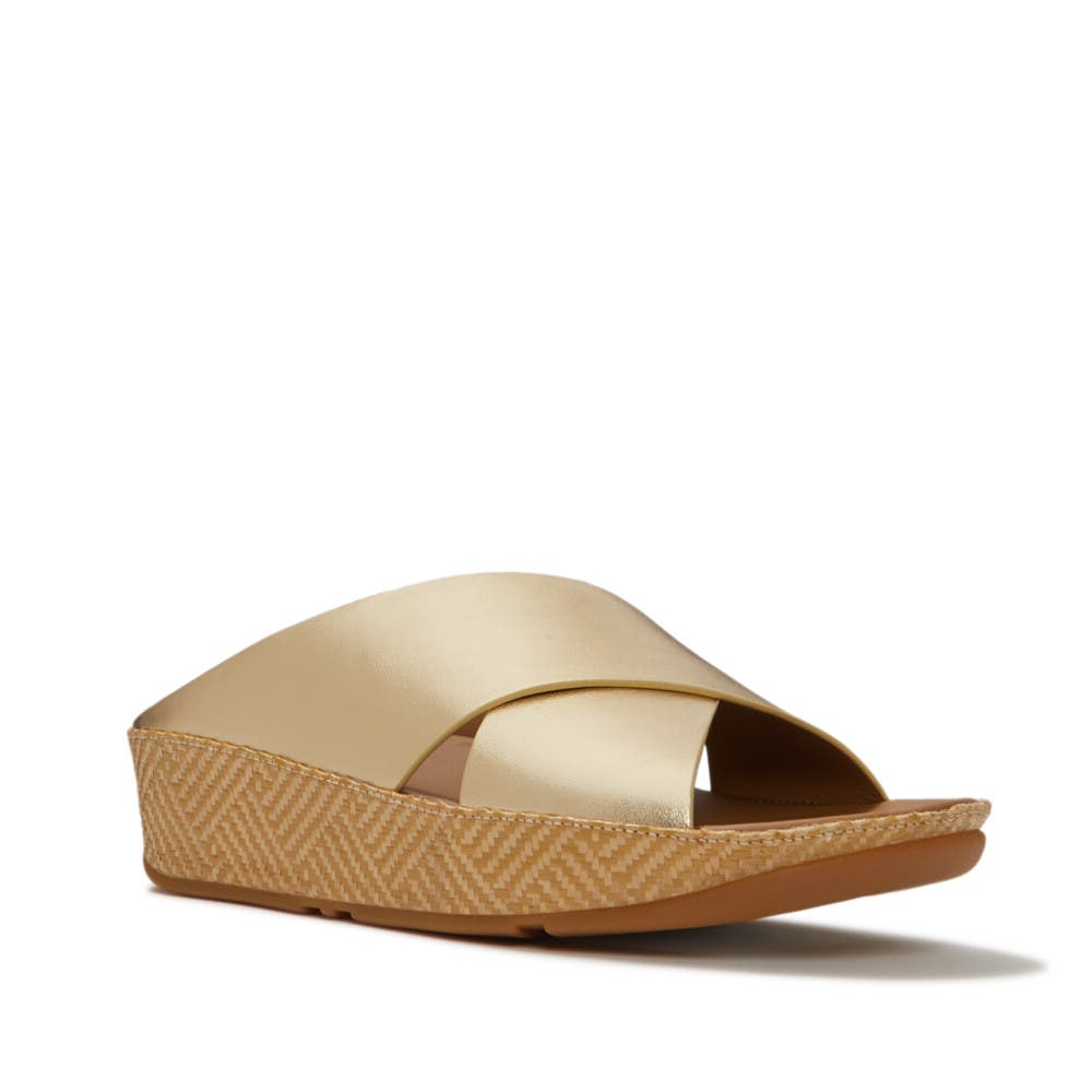 FitFlop Lulu Lux Graphic-Weave Sandal, Main, color, Platino