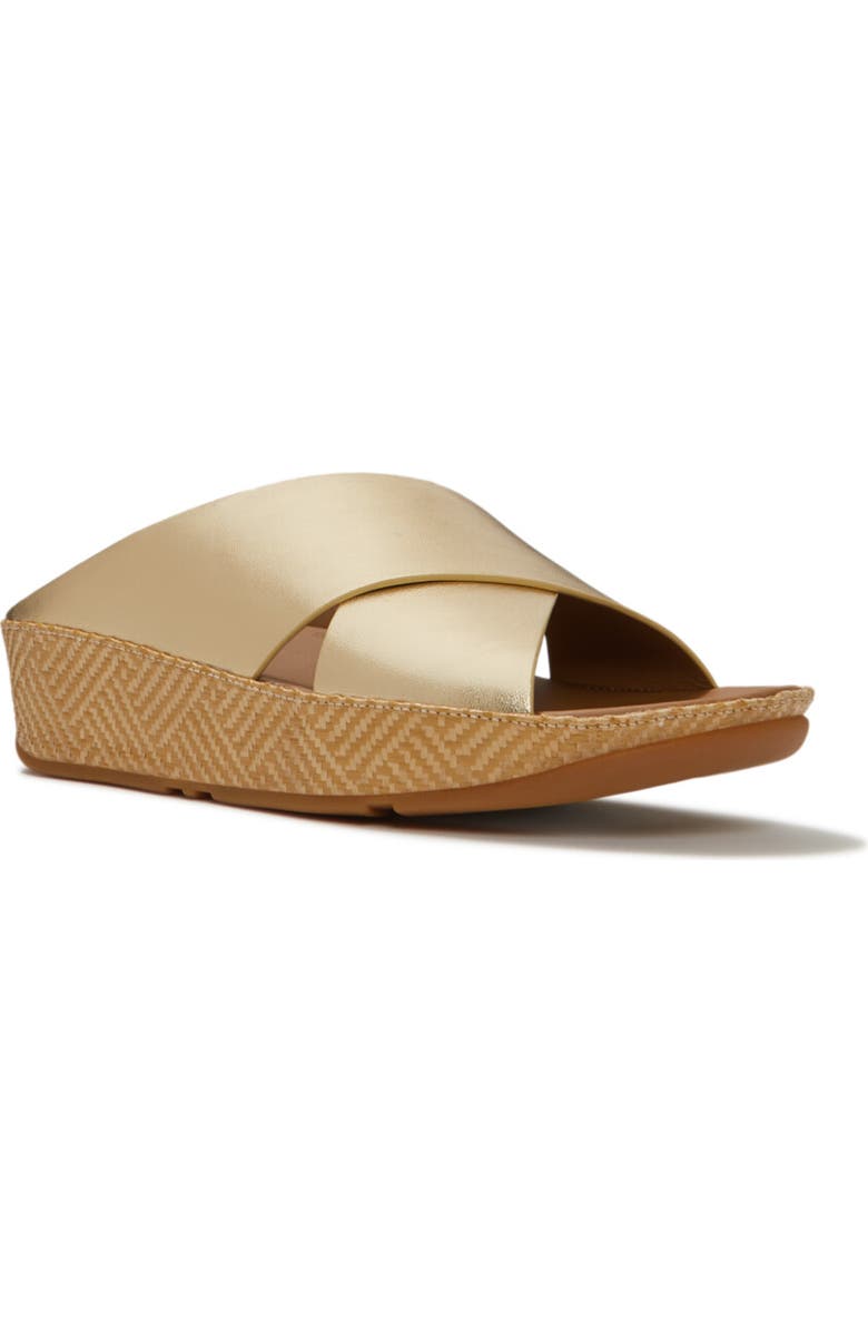 FitFlop Lulu Lux Graphic-Weave Sandal, Main, color, Platino