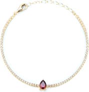 SPHERA MILANO 14K Gold Plated Sterling Silver Cubic Zirconia Tennis Bracelet