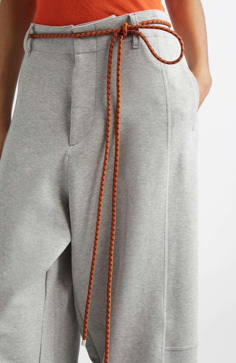 PLAN C Cotton Blend Scuba Knit Wide Leg Pants, Alternate, color, Granite Grey Melange