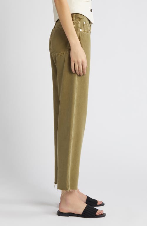 RAG & BONE RAG & BONE FEATHERWEIGHT DRE RAW HEM LOW RISE BAGGY WIDE LEG PANTS 