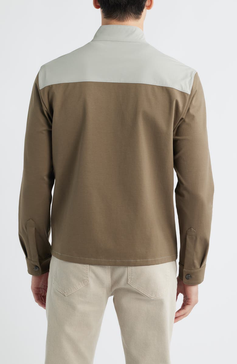 johnnie-O Milano Water Repellent Zip Jacket, Alternate, color, Khaki