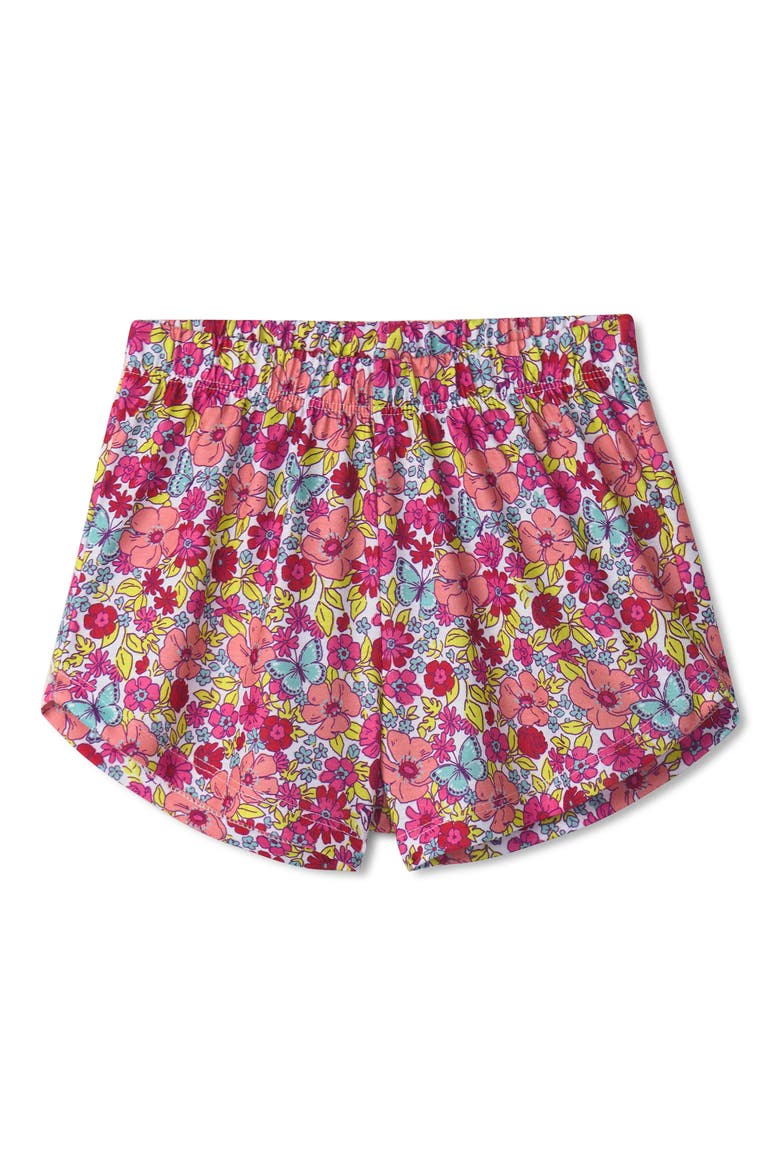 Kids' Groovy Flowers Two-Piece Short Pajamas, Alternate, color, FLAMINGO PINK