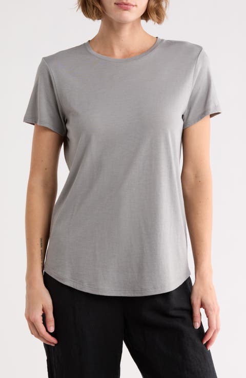 Crewneck Shirt Tail T-Shirt