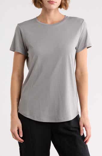 Vince Crewneck Shirt Tail T-Shirt