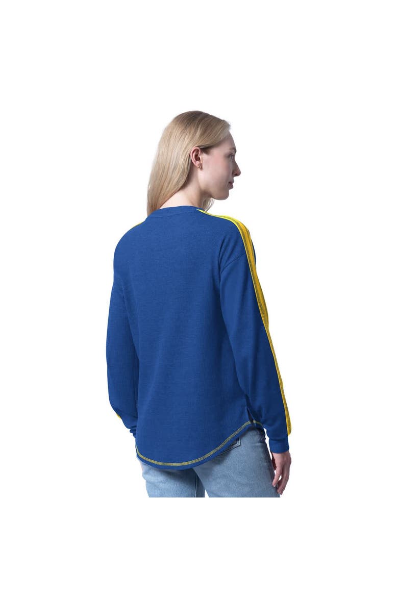 Women's G-III 4Her by Carl Banks Royal Golden State Warriors Advantage Tri-Blend Long Sleeve T-Shirt, Alternate, color, Royal
