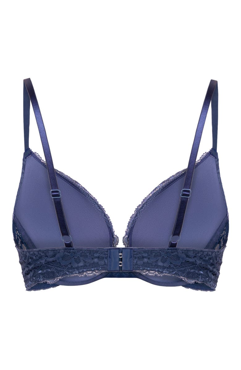 Hunkemöller Marine Padded Push-Up Underwired Bra, Alternate, color, Blue Indigo