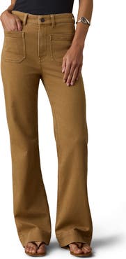 Faherty Patch Pocket High Waist Wide Leg Stretch Terry Pants