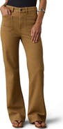 Faherty Patch Pocket High Waist Wide Leg Stretch Terry Pants