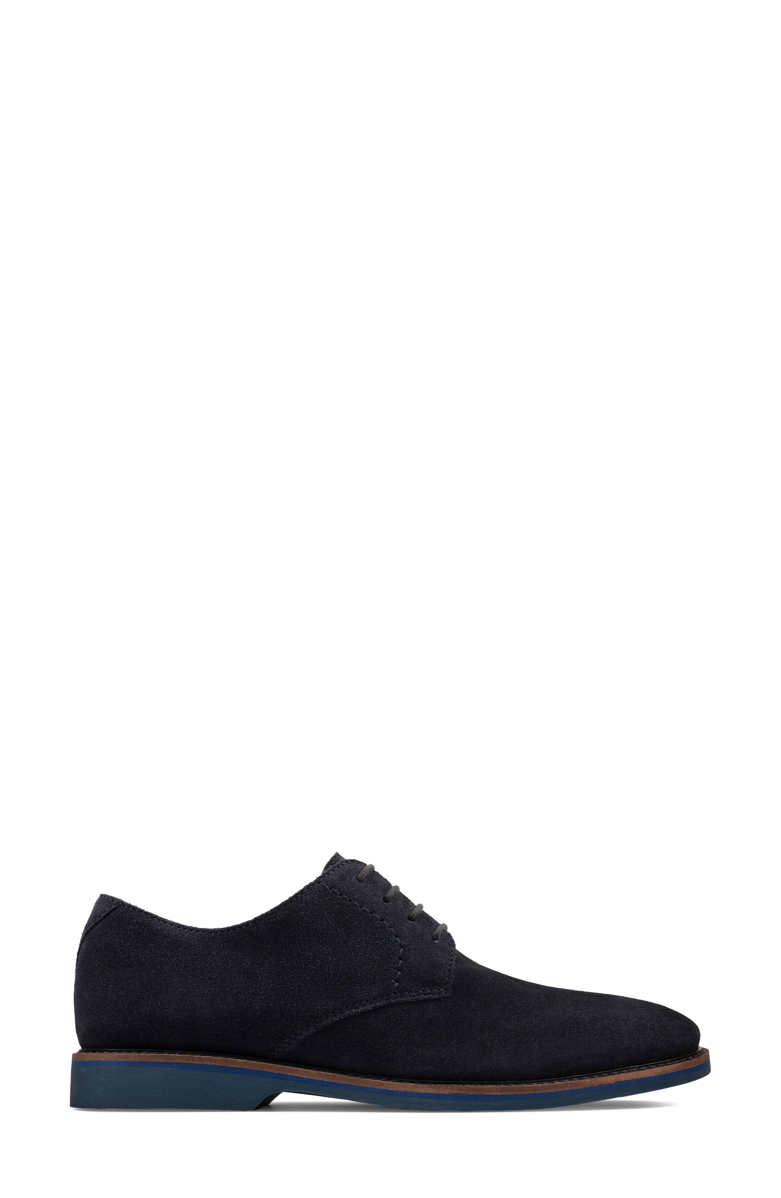 Atticus Plain Toe Derby, Alternate, color, NAVY SUEDE