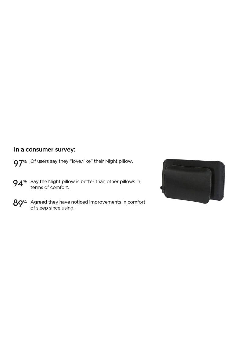 Trisilk™ Pillow, Alternate, color, MIDNIGHT BLACK