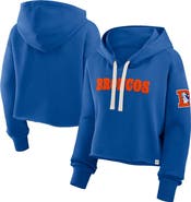 FANATICS Women's Fanatics Royal Denver Broncos Oversized Hometown Heritage Cropped Hoodie