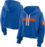 FANATICS Women's Fanatics Royal Denver Broncos Oversized Hometown Heritage Cropped Hoodie