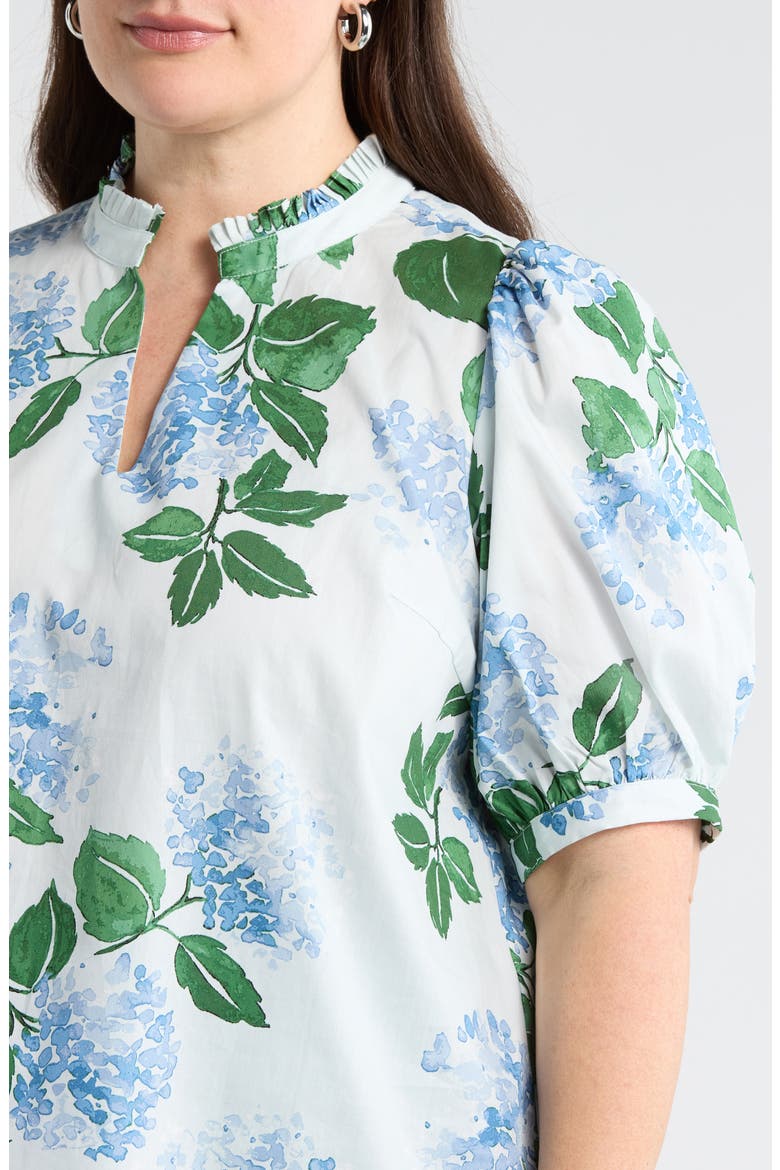 Terri Floral Puff Sleeve Top, Alternate, color, BLUE-GREEN-MUL