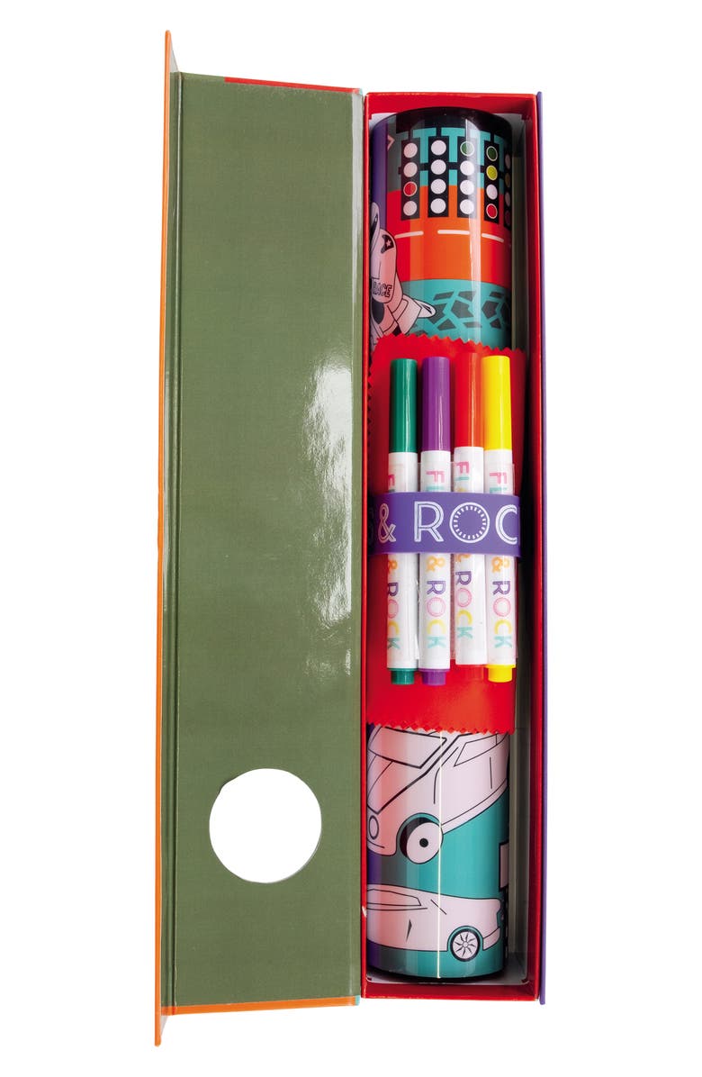 Floss & Rock Cars Coloring Fun & Games Mat, Alternate, color,