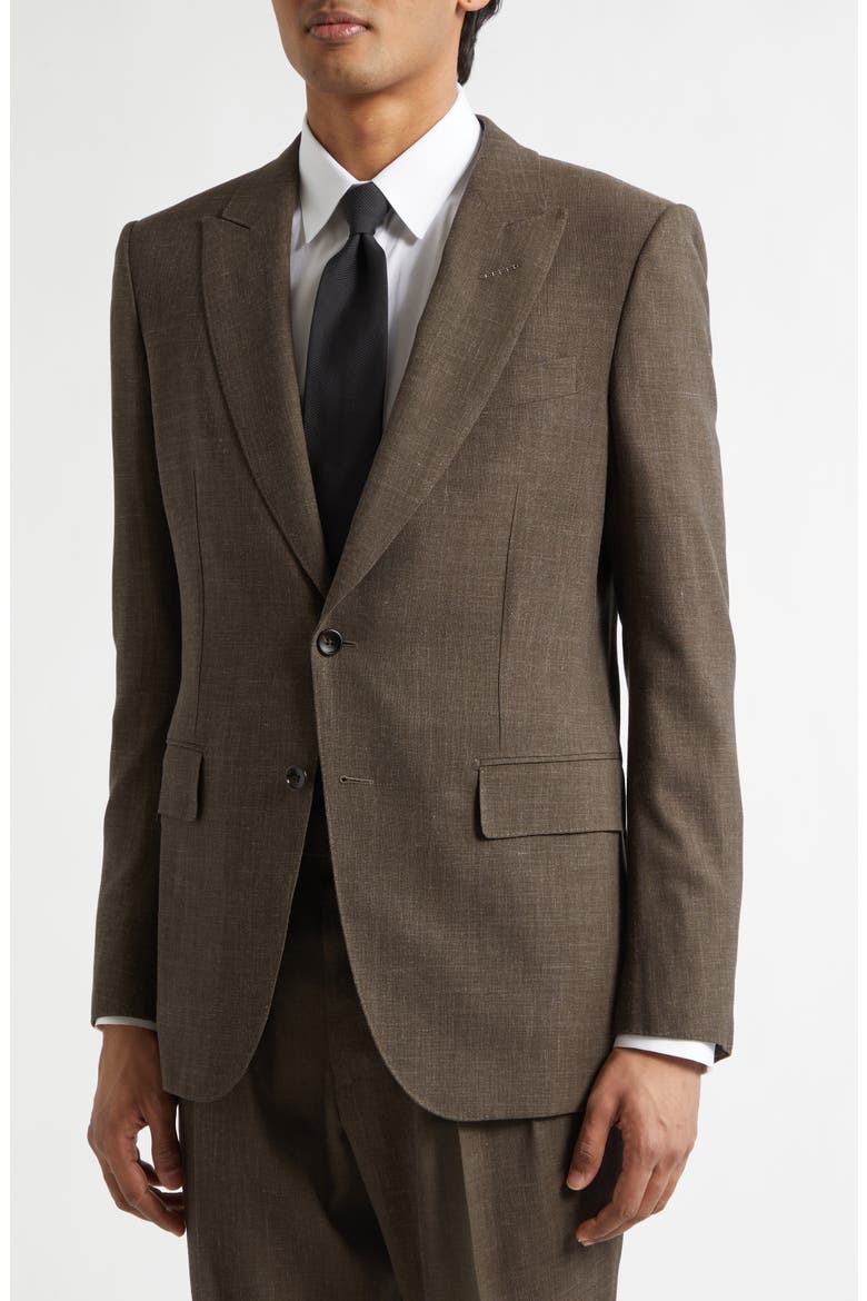 Fresco Mohair, Wool & Linen Blend Blazer, Alternate, color, KHAKI BROWN