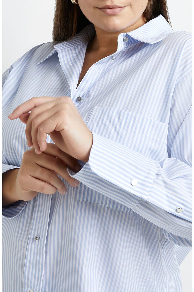Stripe Oversize Shirt, Alternate, color, LIGHT BLUE