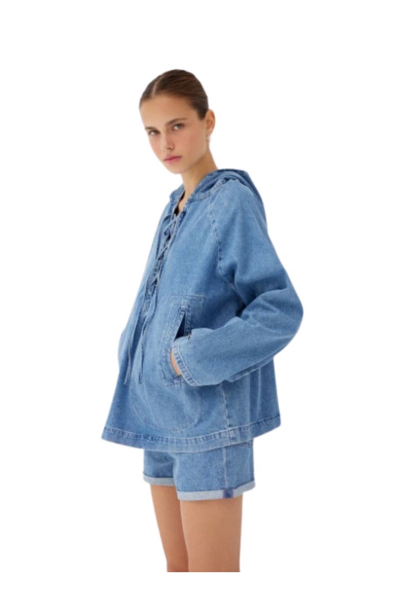 Labeca London Denim Hoodie, Alternate, color, 