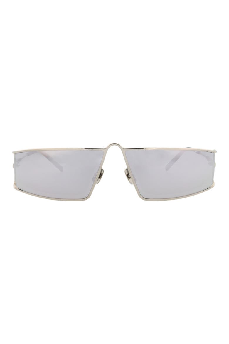 SL606 66mm Oversize Square Sunglasses, Main, color, SILVER SILVER SILVER