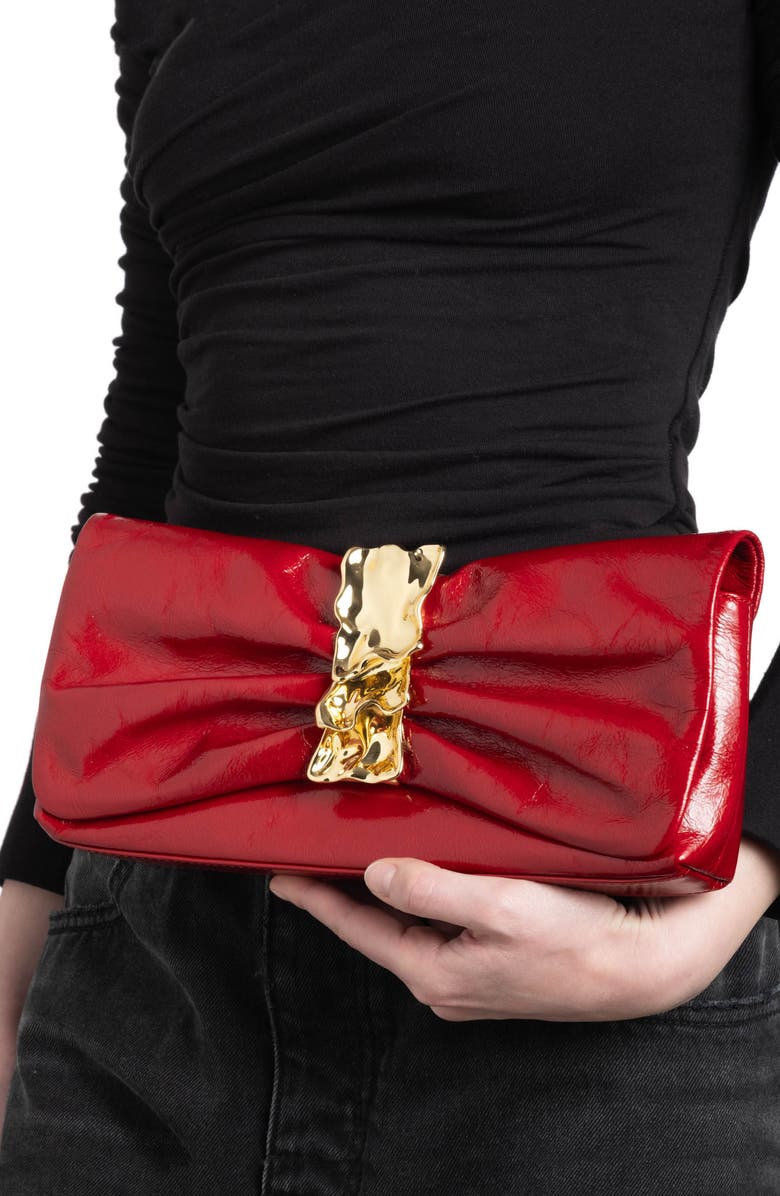 Alexis Bittar Ribbon Leather Shoulder Bag, Alternate, color,