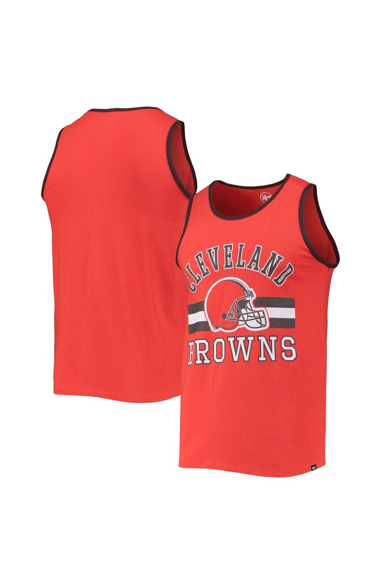 '47 Men's '47 Orange Cleveland Browns Edge Super Rival Tank Top, Main, color, Orange