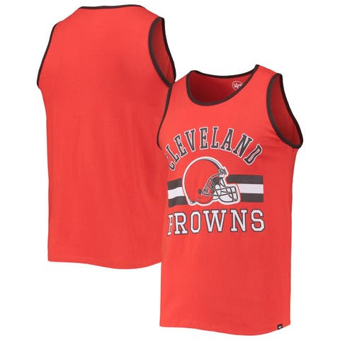 Men's '47 Orange Cleveland Browns Edge Super Rival Tank Top