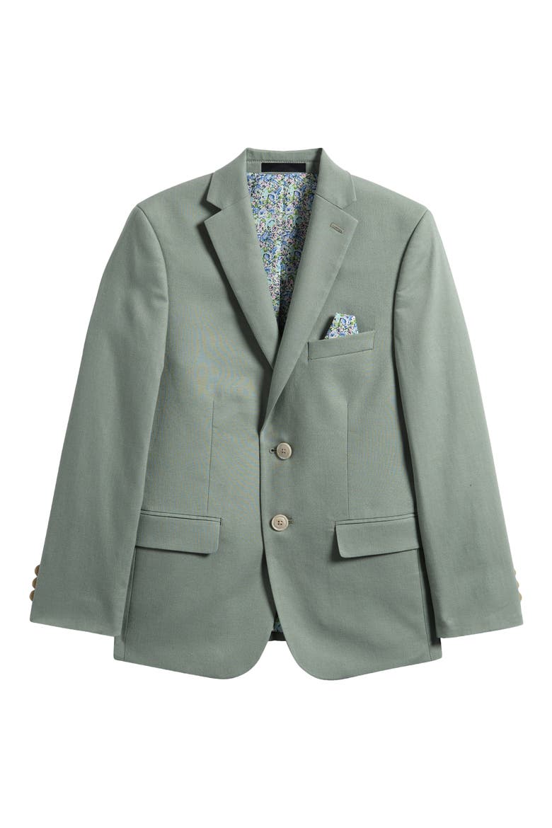 Kids' Linen Blend Suit Jacket, Main, color, SAGE