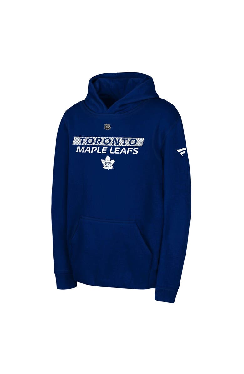 Outerstuff Youth Blue Toronto Maple Leafs Authentic Pro Wordmark Fleece Pullover Hoodie, Main, color, 