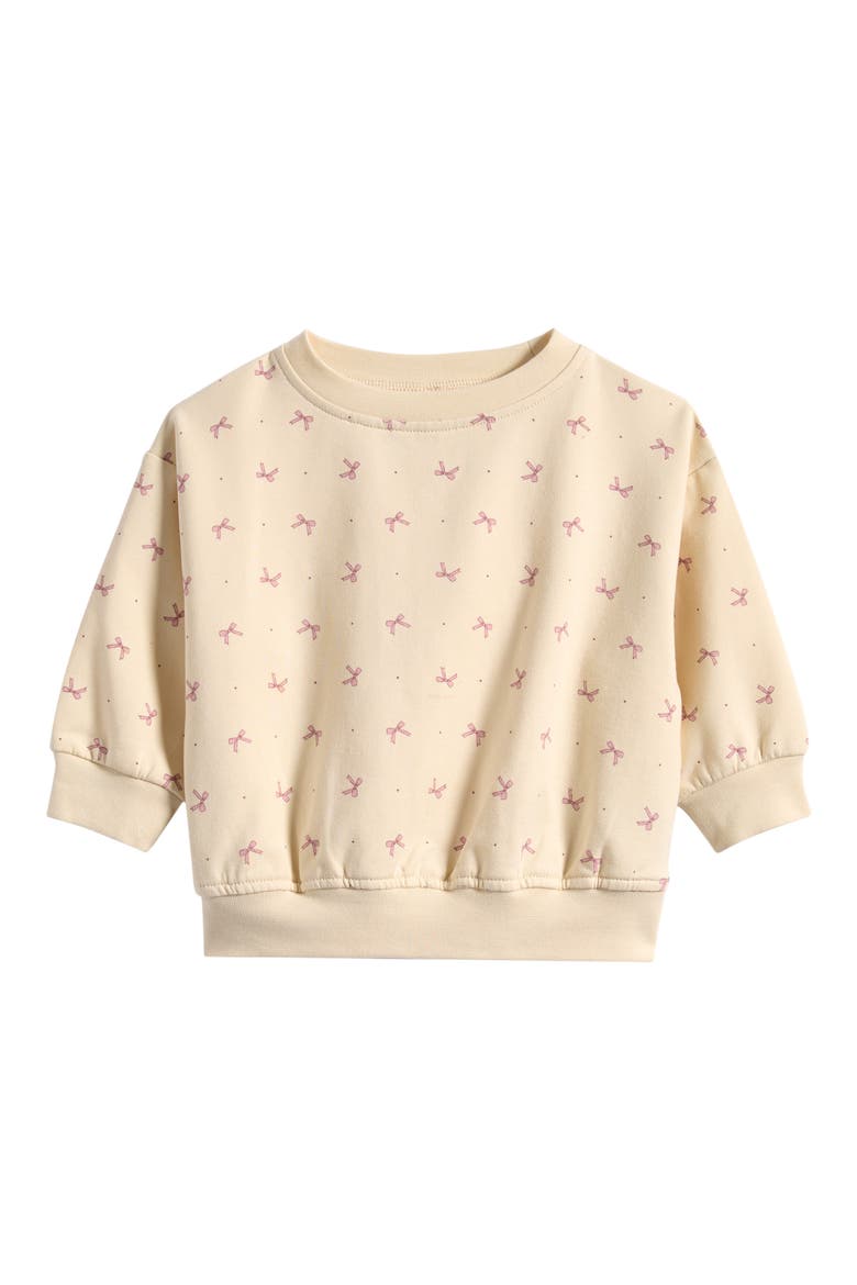 Relaxed Stretch Organic Cotton Fleece Sweatsirt, Main, color, BOWS