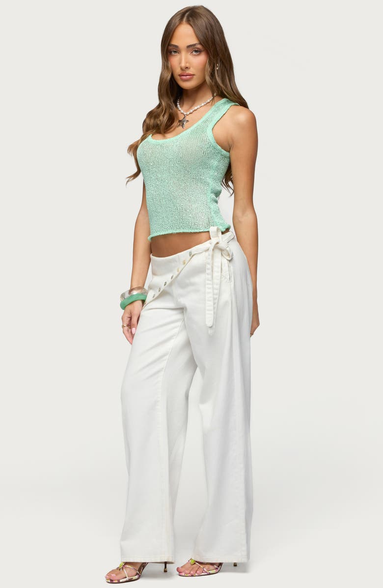 EDIKTED Eleora Sequin Tank Top, Alternate, color, 
