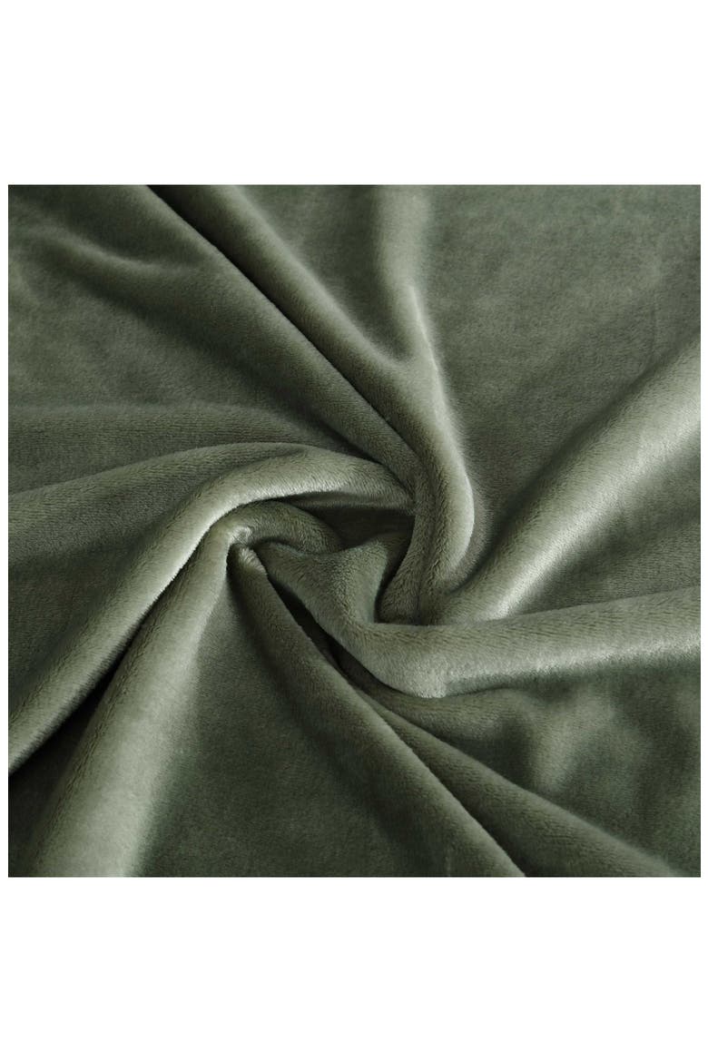 Solid Fleece Throw Blanket, Alternate, color, FERN GREEN