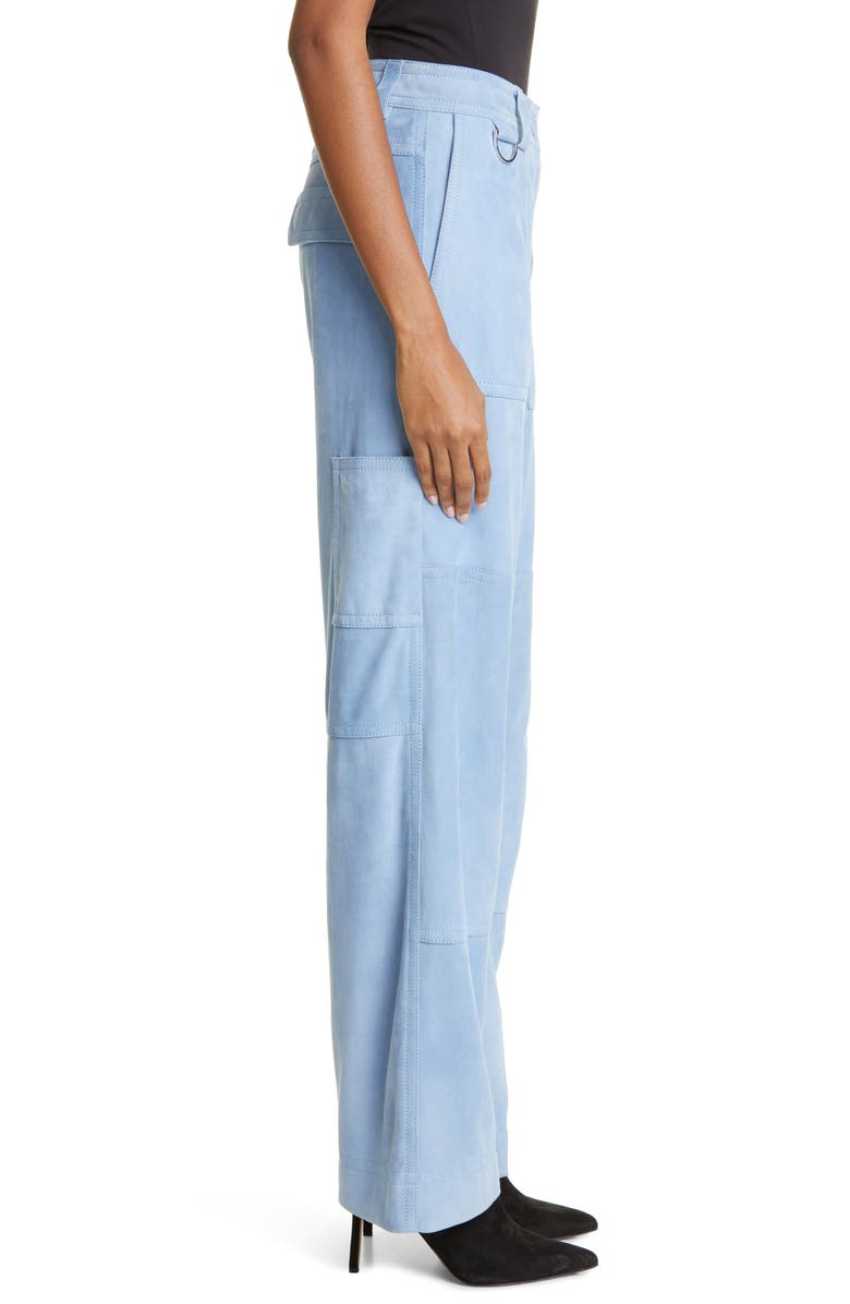 Saks Potts Rose Suede Wide Leg Pants, Alternate, color,