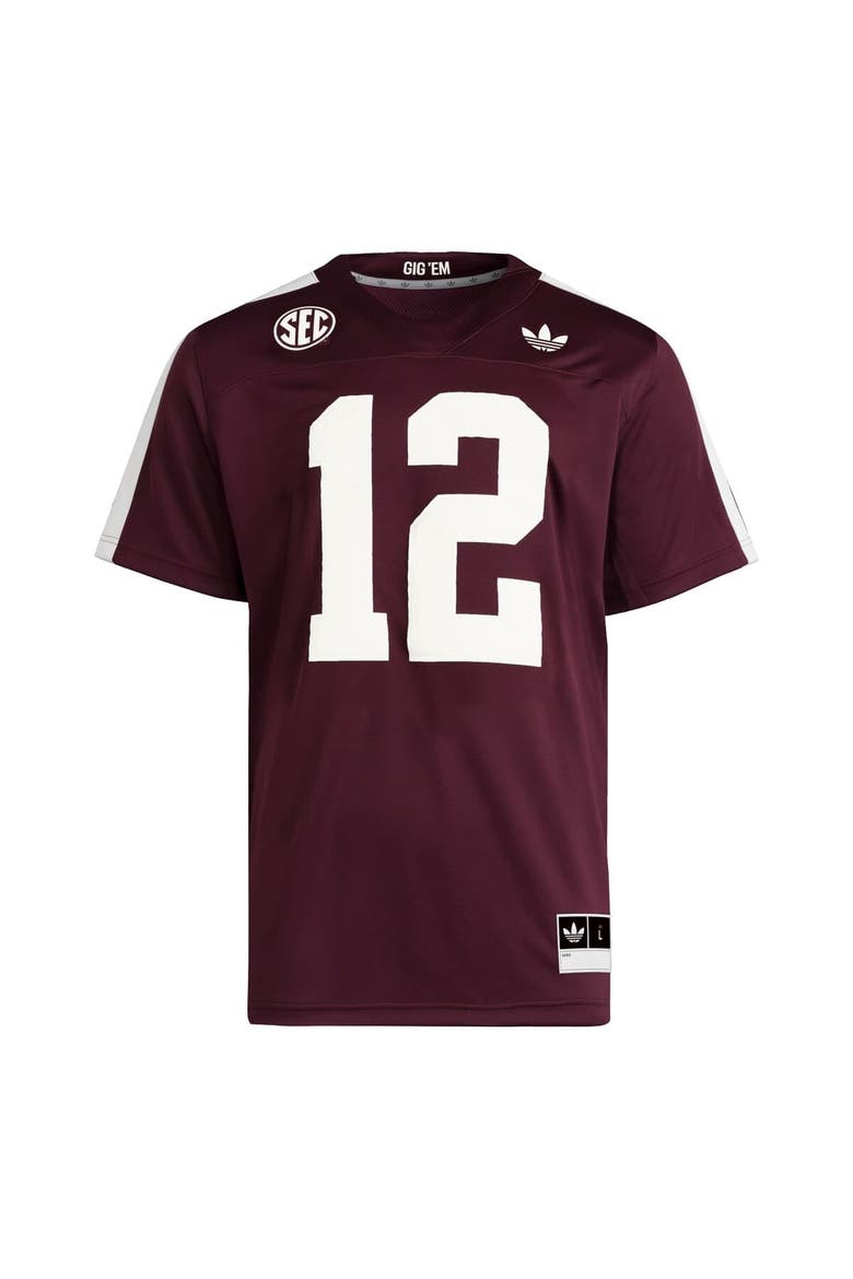 Men's adidas #12 Maroon Texas A&M Aggies Premier Strategy Jersey, Alternate, color, Maroon