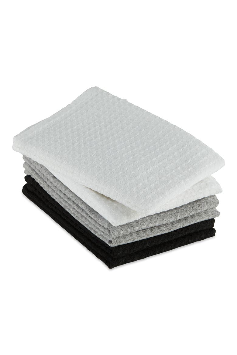 Recycled Cotton Waffle Dishtowel Set/6, Alternate, color, Multi-color