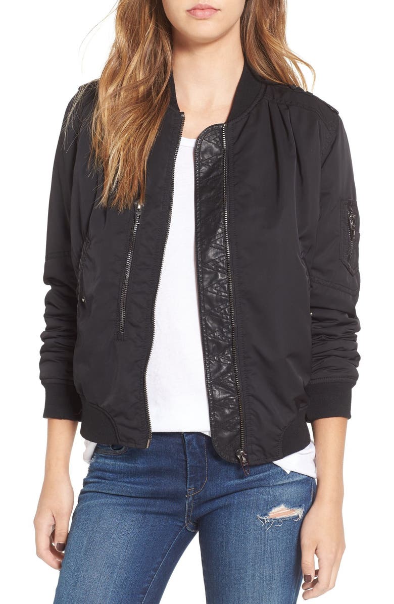 BLANKNYC 'Commuter Sentence' Bomber Jacket, Main, color, 