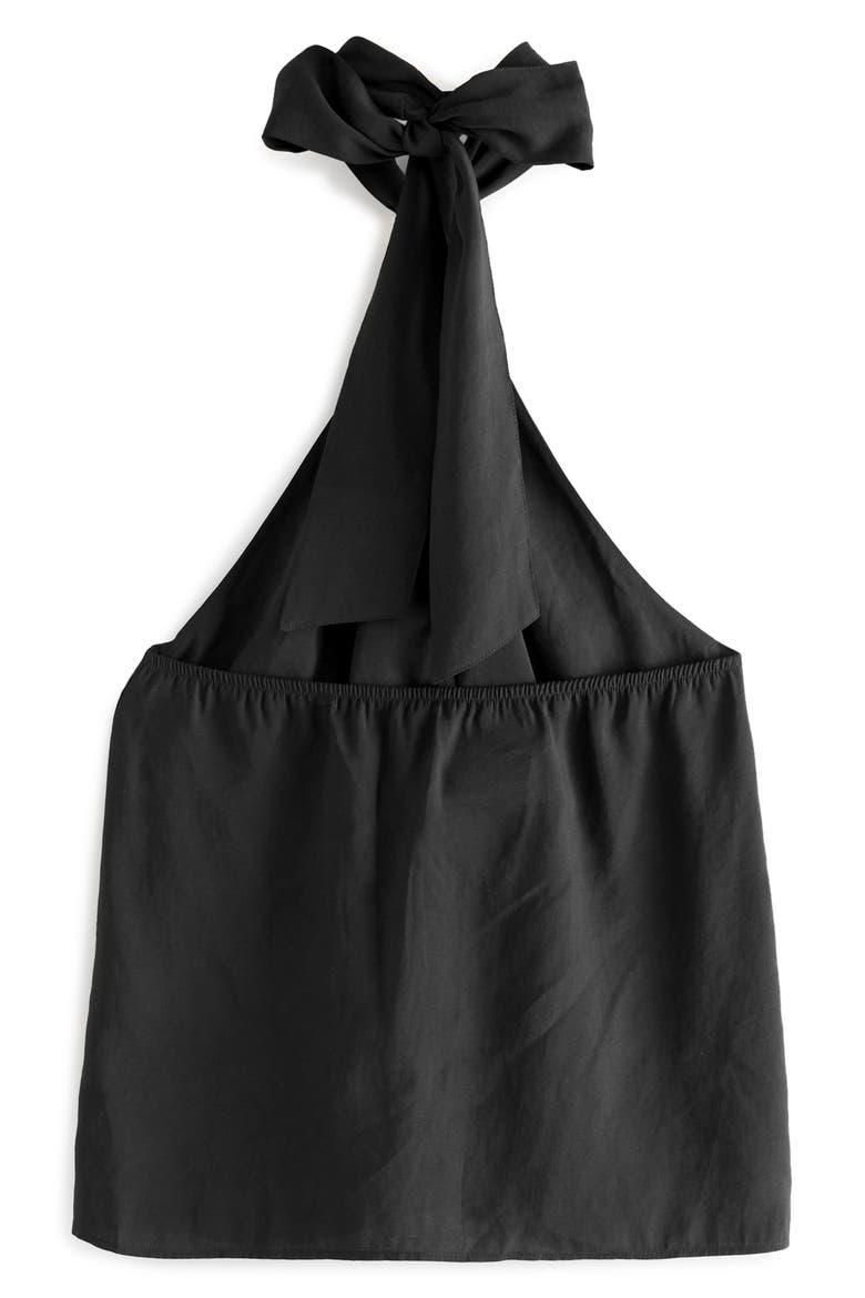 Hardware Halter Top, Alternate, color, BLACK