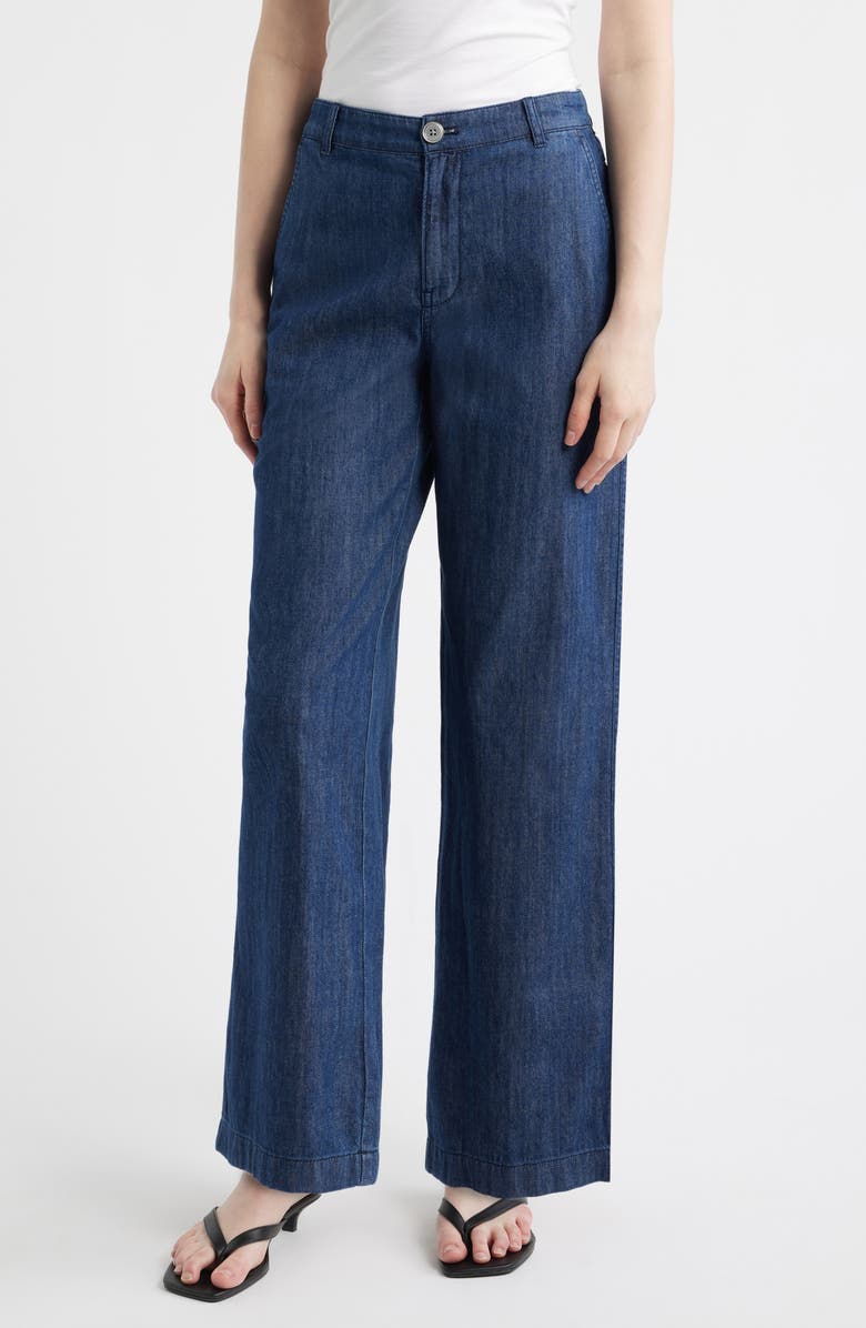 Madewell Zoe Relaxed Straight Leg Jeans, Main, color, Light Rinse