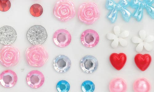 Iscream Kids' 27-pack Assorted Sparkly Stick-on Earrings In Multi