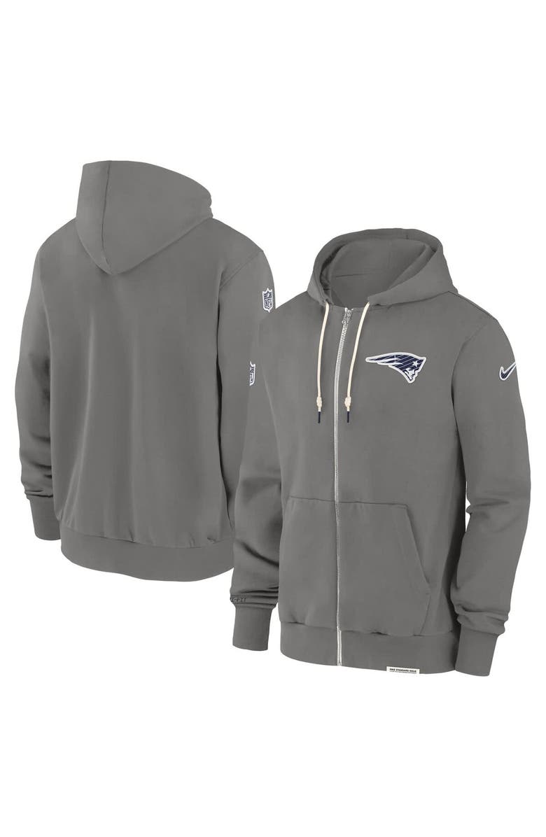 Nike Men's Nike  Pewter New England Patriots Player Full-Zip Performance Hoodie, Main, color, 