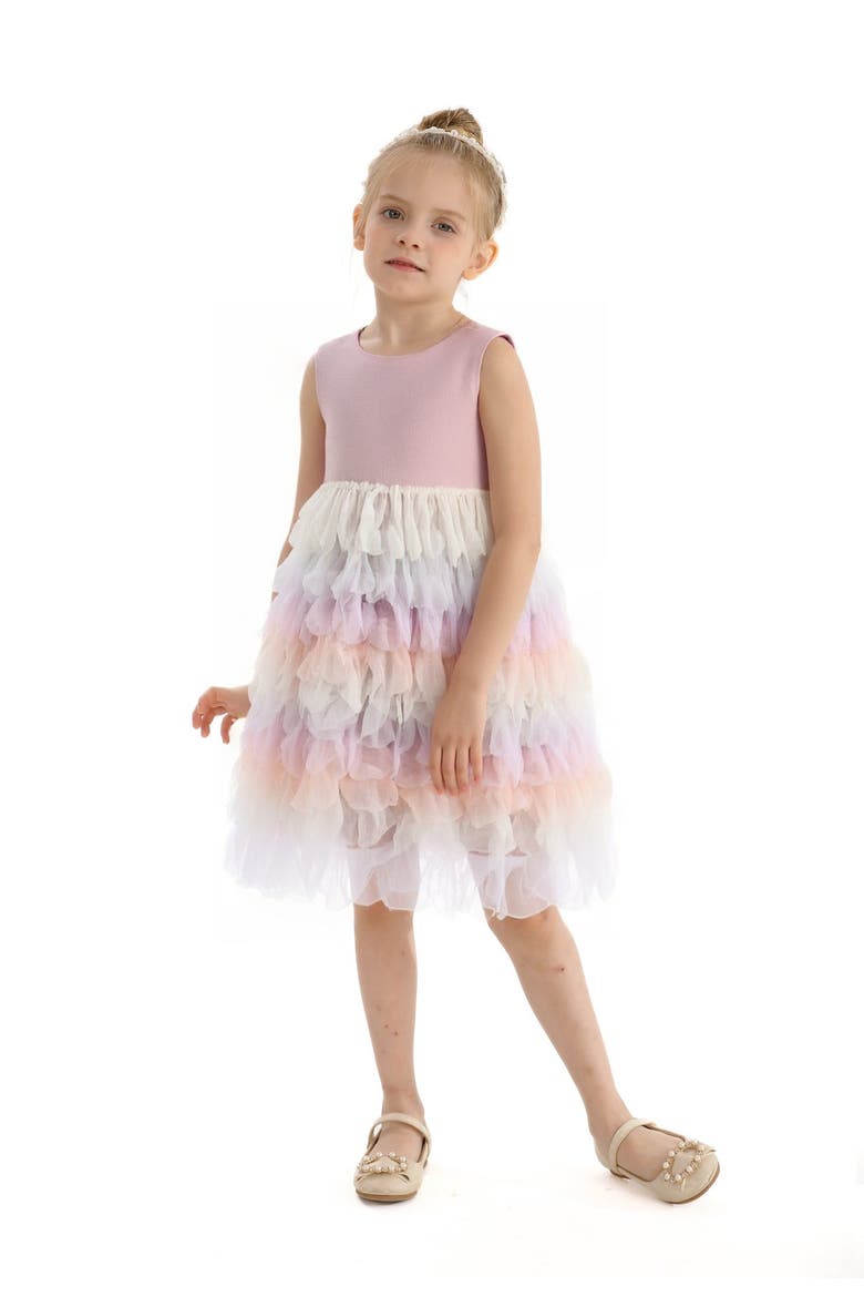 Multi Ruffle Layla Dress, Main, color, Purple