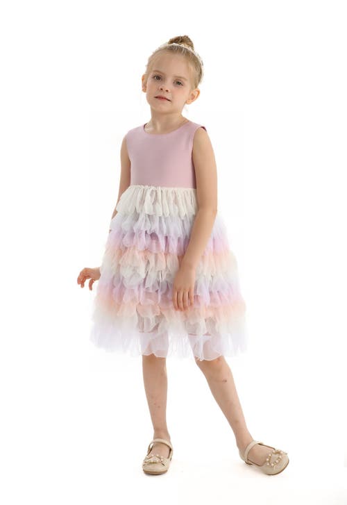 Mimi Tutu Multi Ruffle Layla Dress In Pink