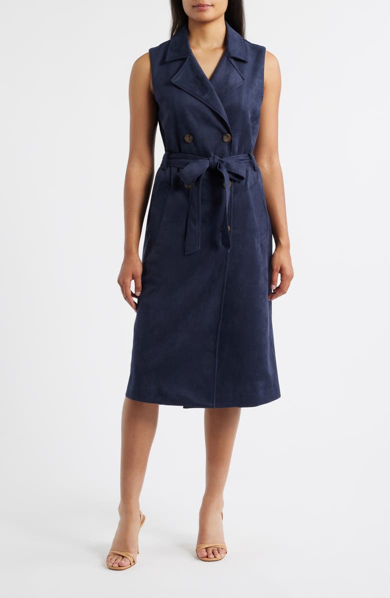 Julia Jordan Sleeveless Button Front Midi Dress, Main, color, 