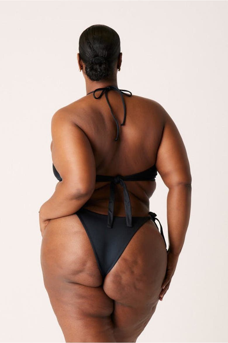 The Side Tie Bottoms, Alternate, color, Matte Black