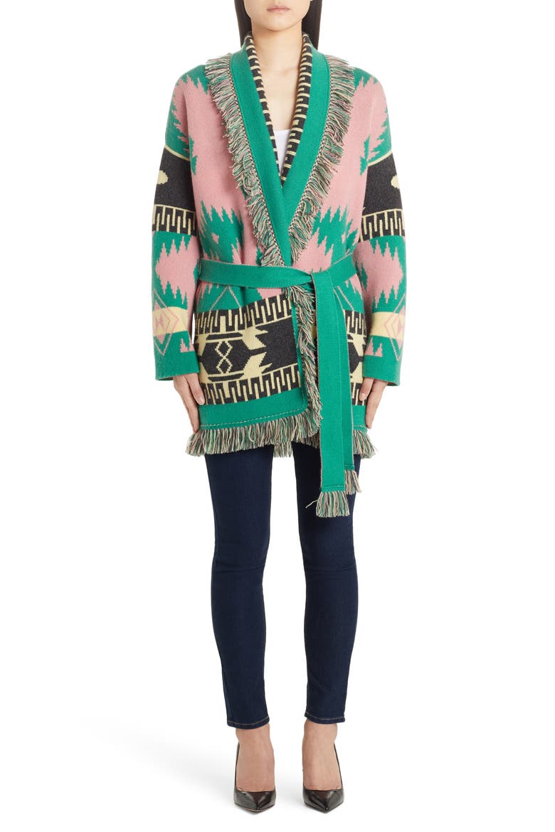 Icon Belted Oversize Cashmere Cardigan, Main, color, GUM PINK MU