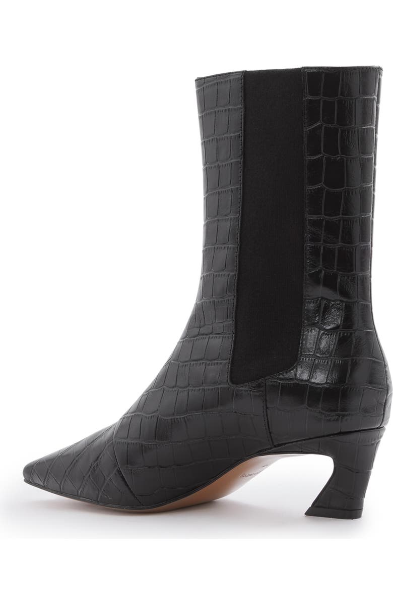 Reiss Mina Croc Embossed Chelsea Boot, Alternate, color,